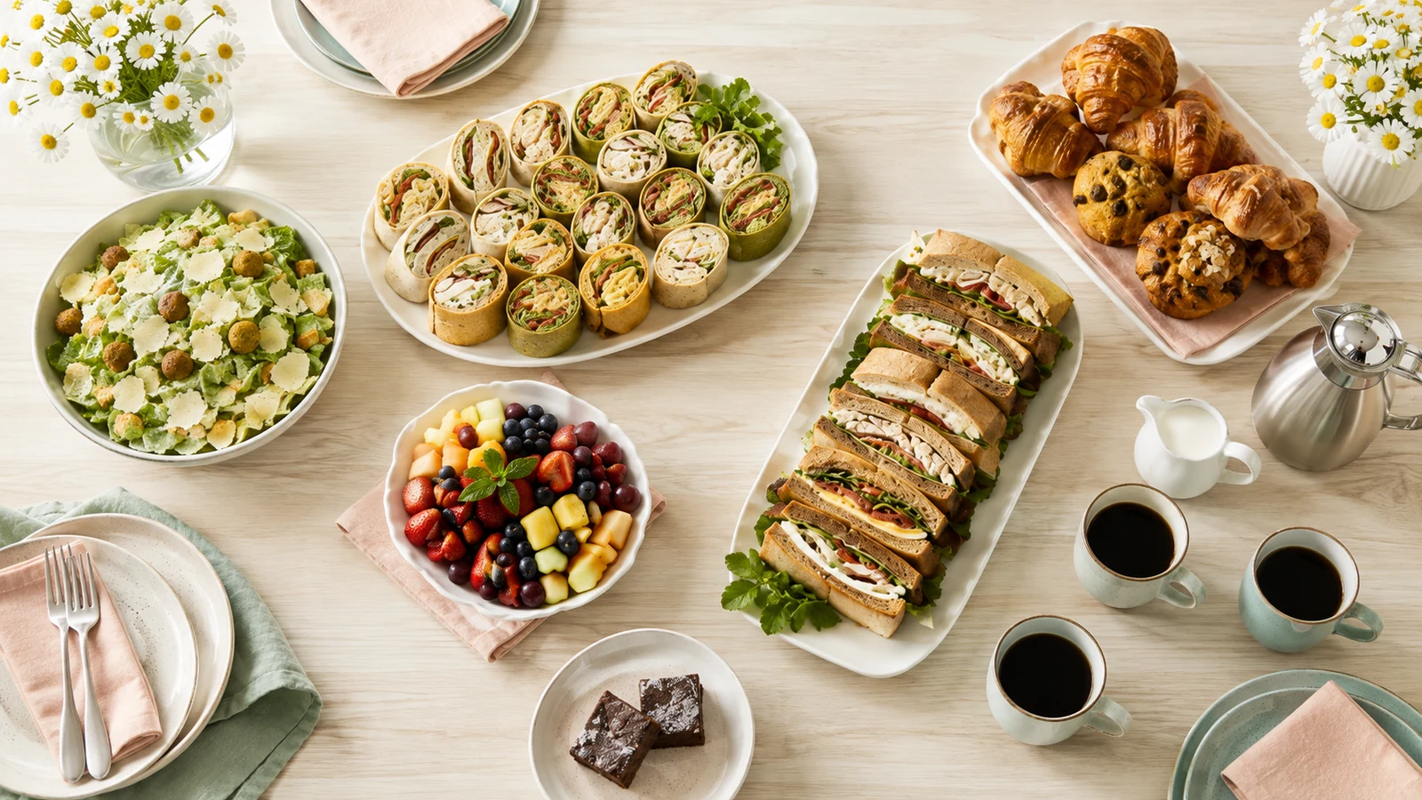 Office catering spread