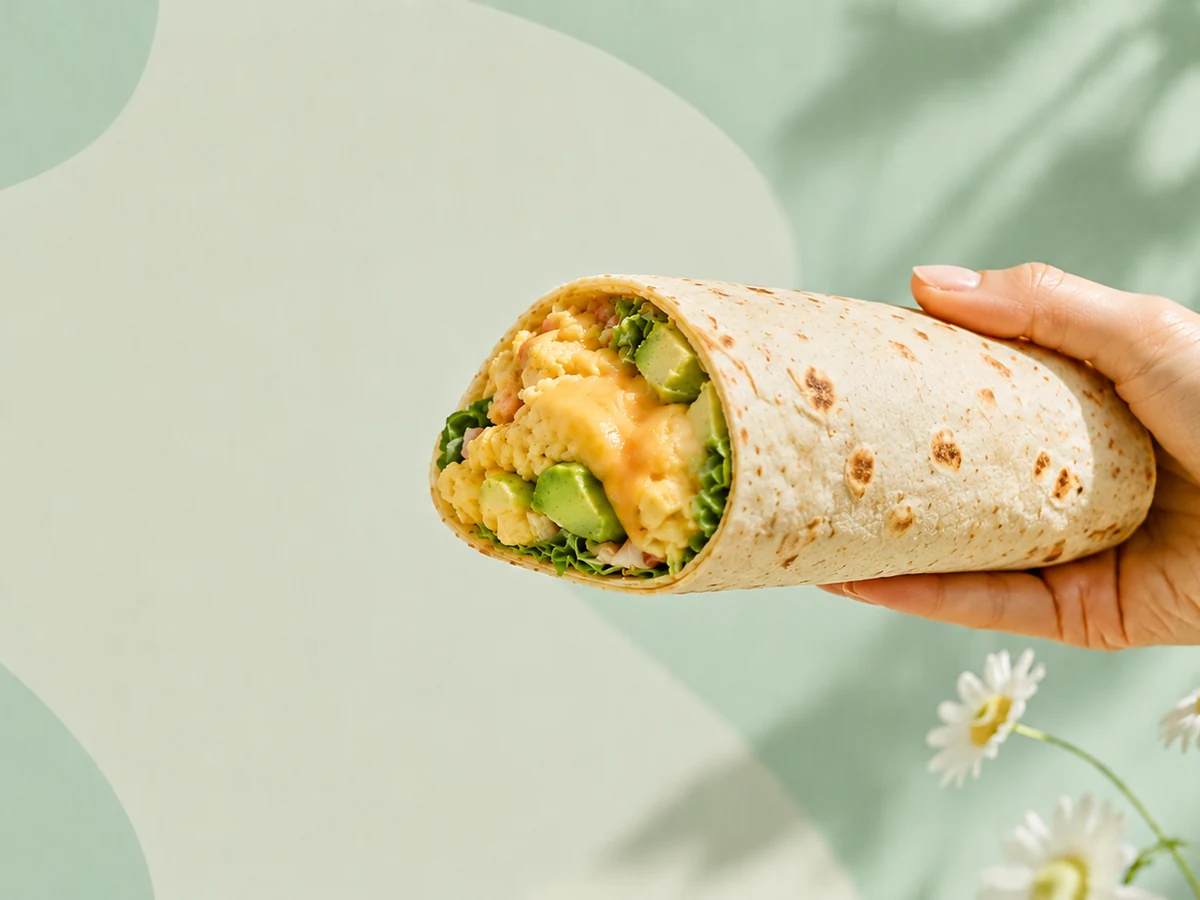 Fresh Margarita breakfast wrap